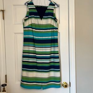 Striped fully lined Talbots dress